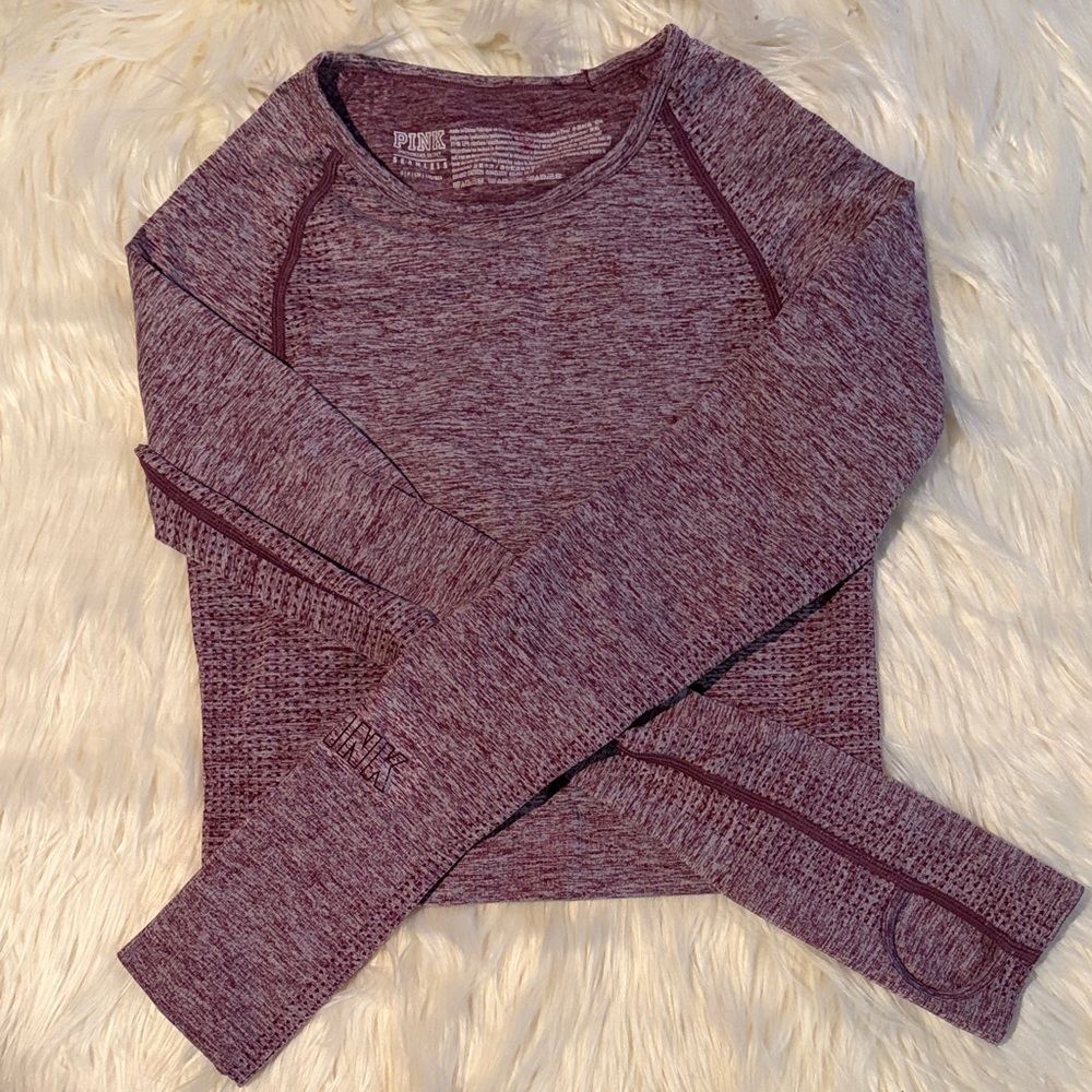 PINK Victoria's Secret Burgundy Crew Neck Sweater